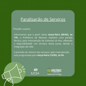 Imagem da notícia - Comunicado de Manutenção