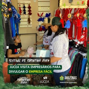 Imagem da notícia - Festival de Parintins 2024: Jucea visita empresários para divulgar o Empresa Fácil