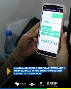 Imagem da notícia - Amazonas registra a abertura de empresa em 13 minutos, o mais rápido dos últimos quatro anos no sistema da Jucea